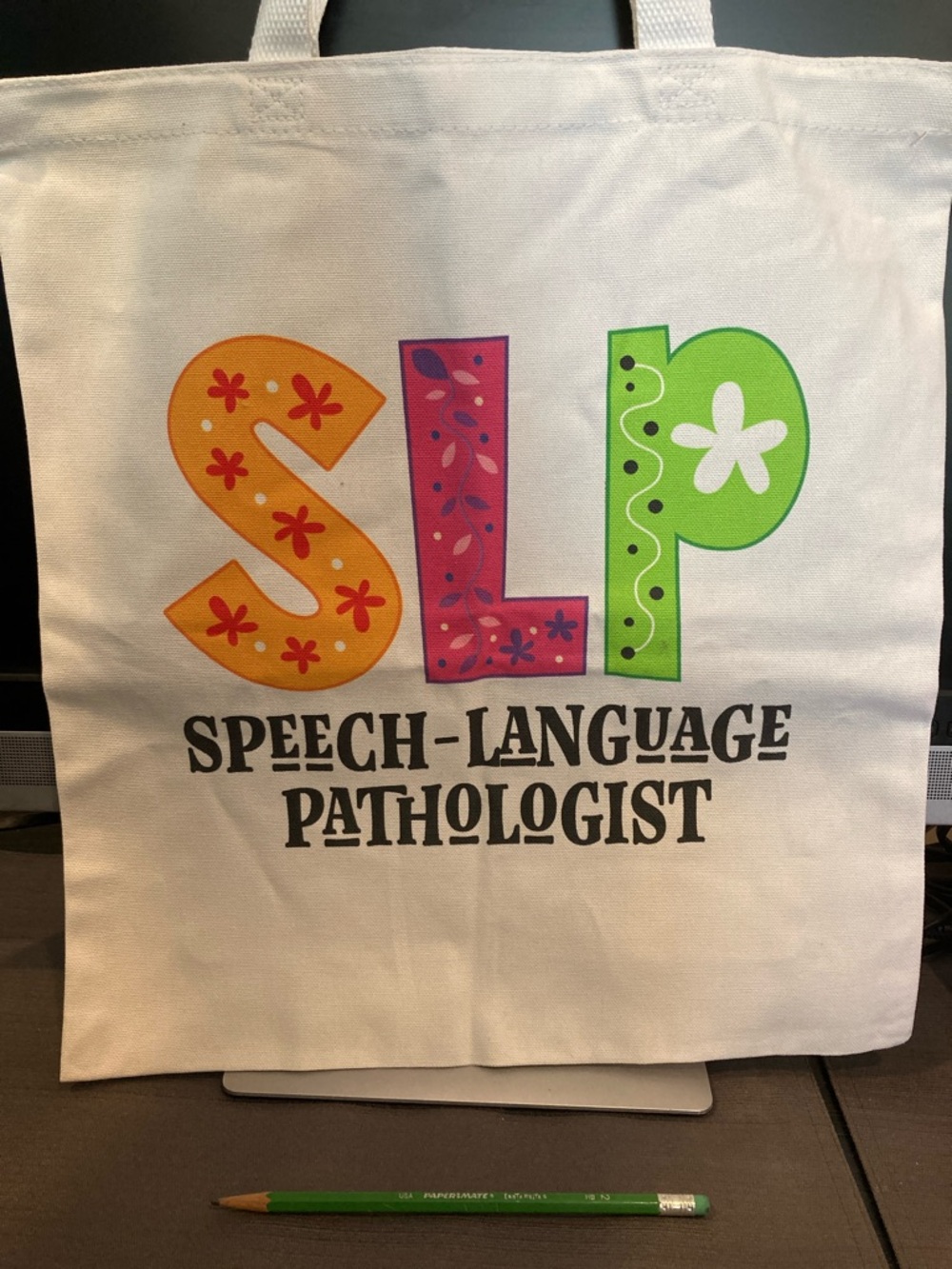 Speech-Language Pathologist Colorful Canvas Tote